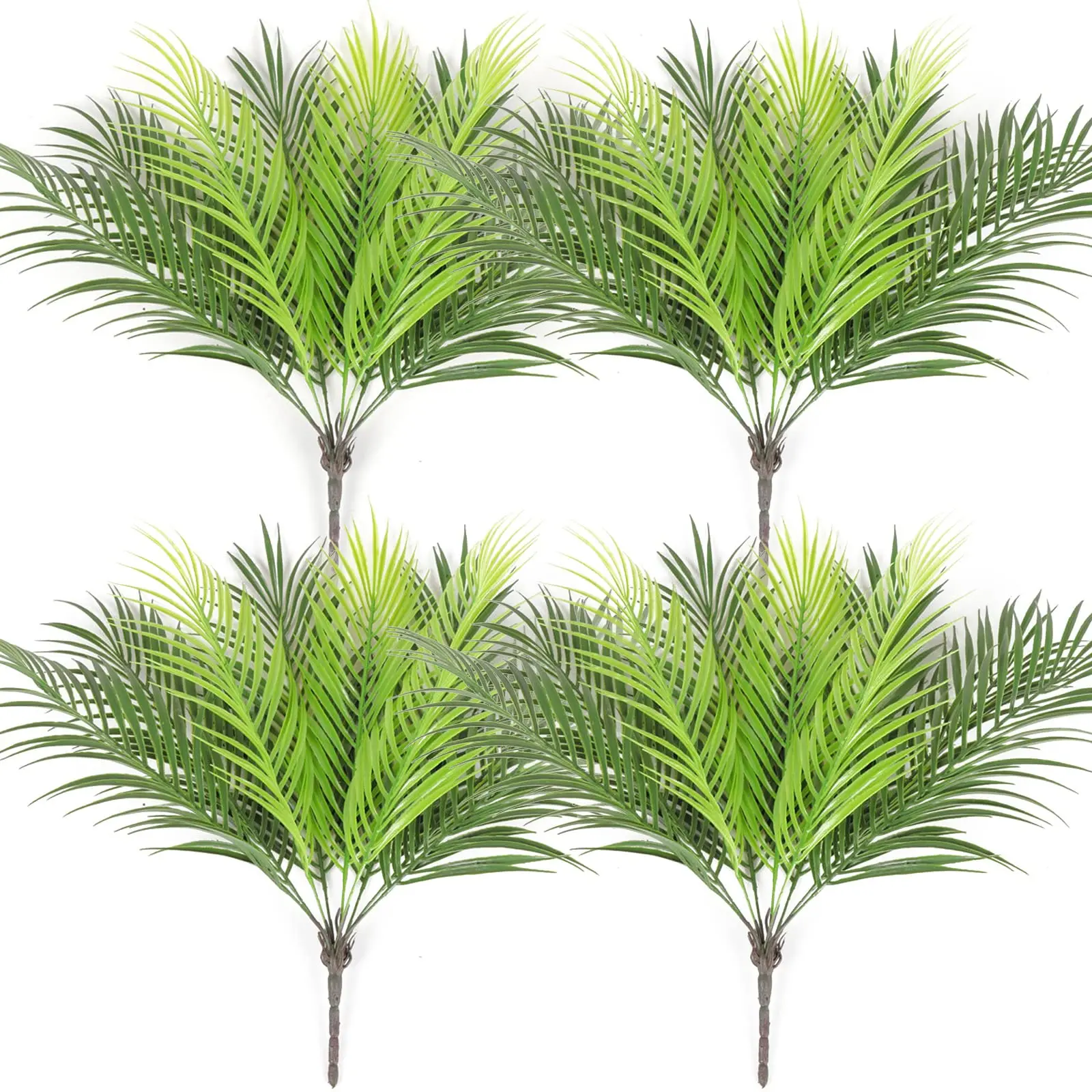 20.47in 9Leaves Artificial Tropical Plants Fake Palm Plant Branch Green Leaves for Home Garden Office Jungle Carnival Decoration