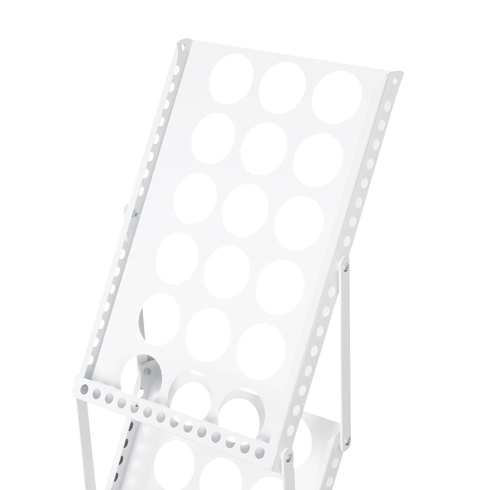 4 Tiers Foldable Magazine Rack Iron Literature Display Stand 5kg Load Iron Folding Information Rack Newspaper for Schools/Office