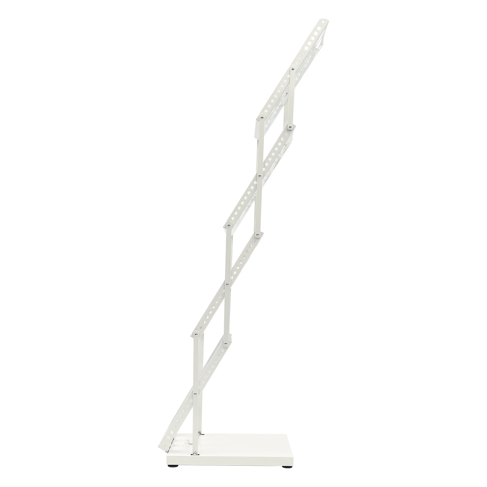 4 Tiers Foldable Magazine Rack Iron Literature Display Stand 5kg Load Iron Folding Information Rack Newspaper for Schools/Office