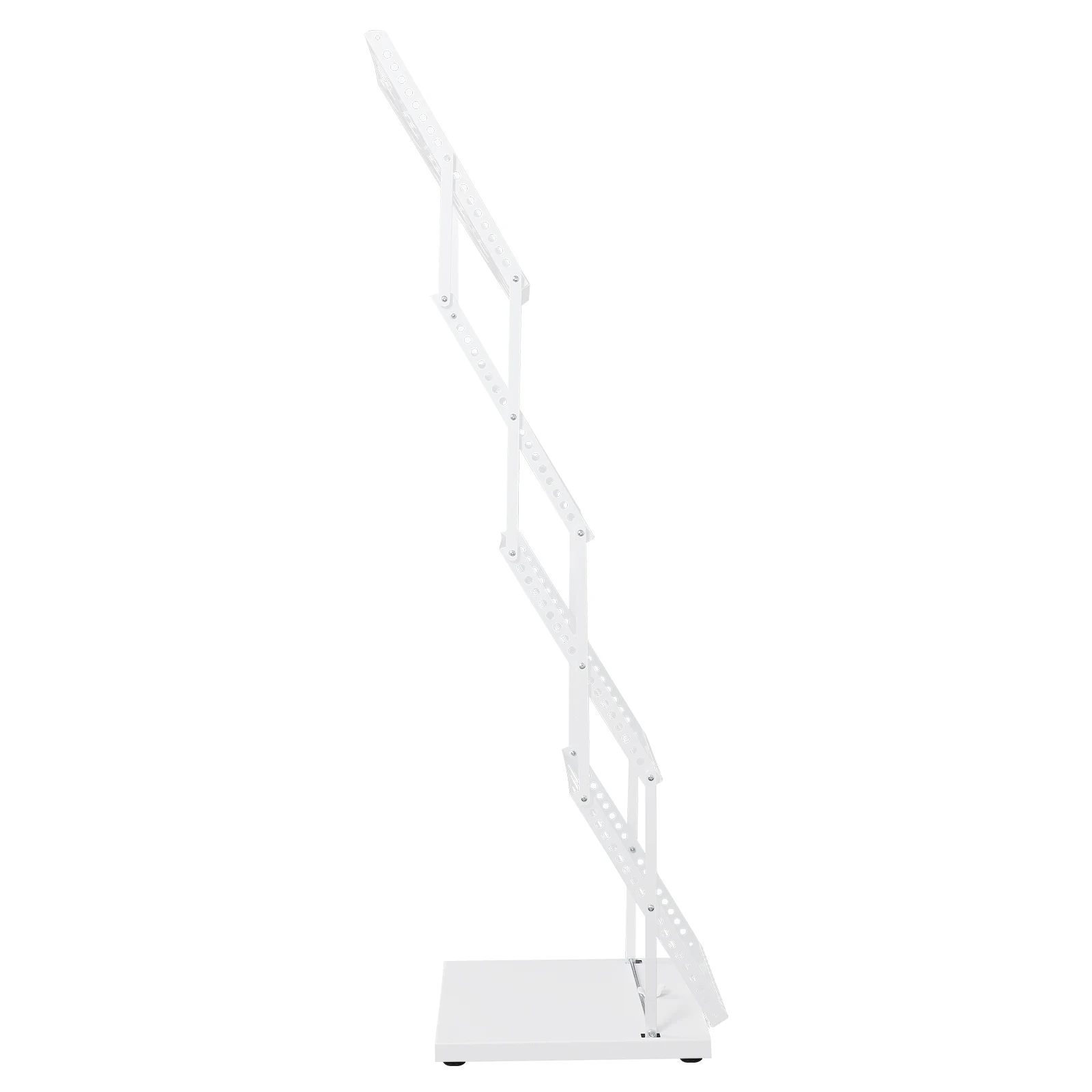 4 Tiers Foldable Magazine Rack Iron Literature Display Stand 5kg Load Iron Folding Information Rack Newspaper for Schools/Office