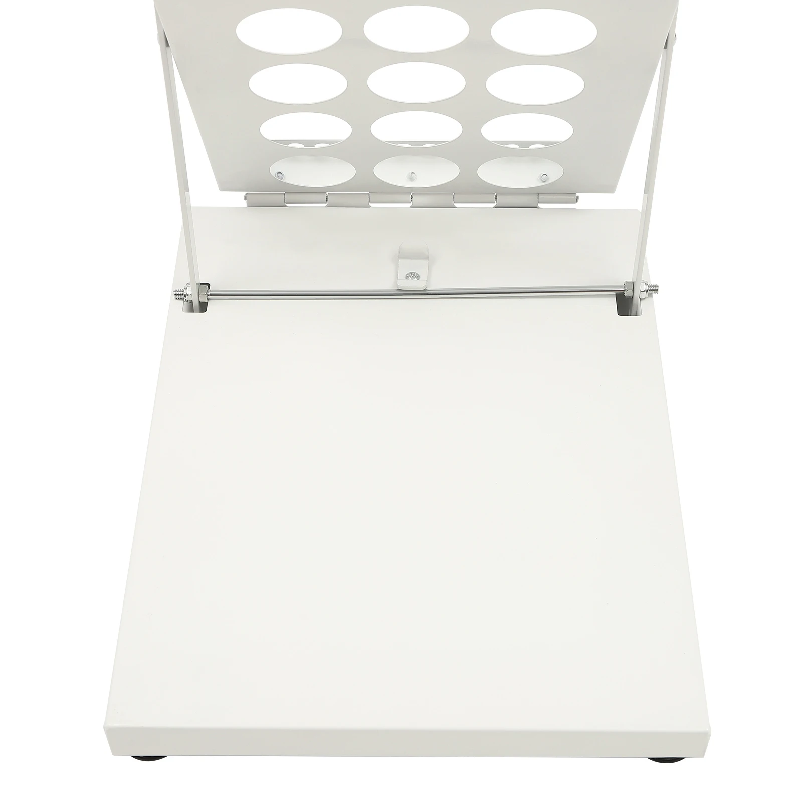 4 Tiers Foldable Magazine Rack Iron Literature Display Stand 5kg Load Iron Folding Information Rack Newspaper for Schools/Office