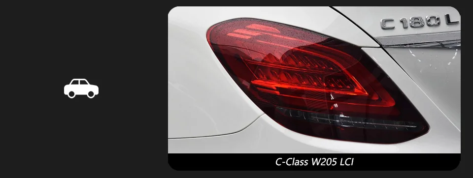AKD Car Styling Lights for Mercedes-Benz W205 Tail Lihgt 2014-2021 C-CLASS C180 C200 C260 C300 LED Tail Lamp DRL Dynamic Signal Auto Accessories