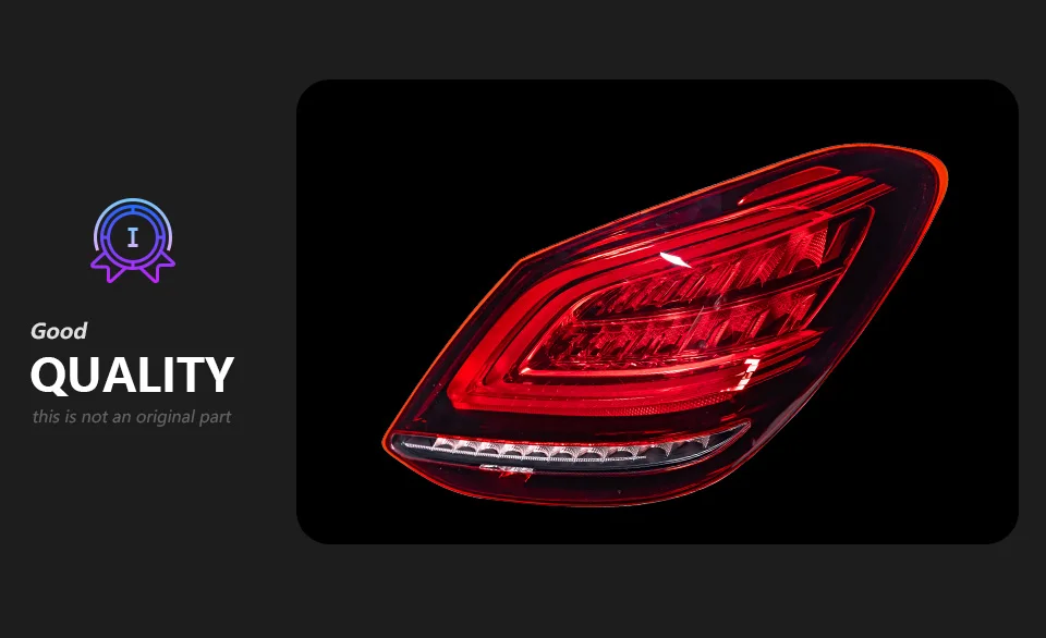 AKD Car Styling Lights for Mercedes-Benz W205 Tail Lihgt 2014-2021 C-CLASS C180 C200 C260 C300 LED Tail Lamp DRL Dynamic Signal Auto Accessories