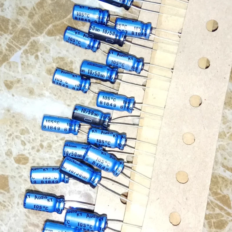 10Pcs/100Pcs Original Nichicon AUDIO KT Series 5X11mm 50V10uF Audiophile Electrolytic Capacitors 105 degrees
