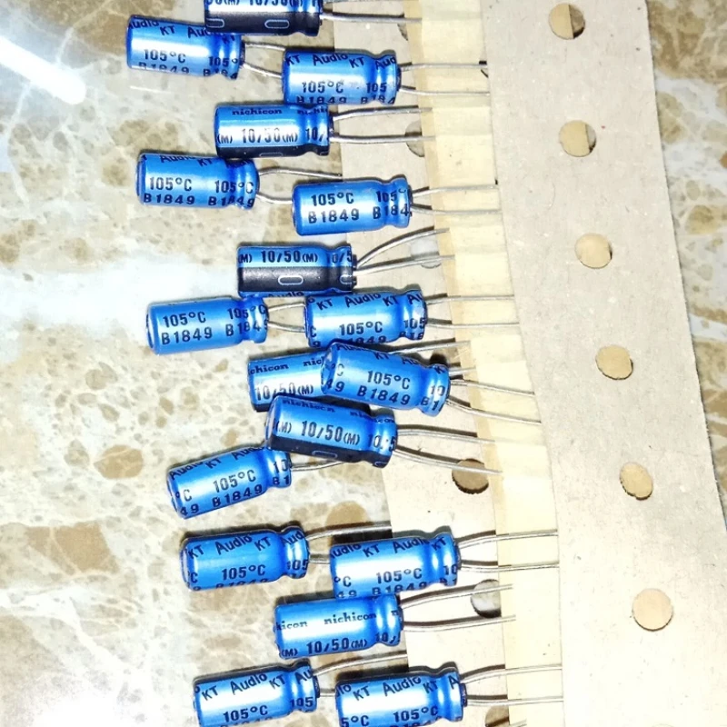 10Pcs/100Pcs Original Nichicon AUDIO KT Series 5X11mm 50V10uF Audiophile Electrolytic Capacitors 105 degrees