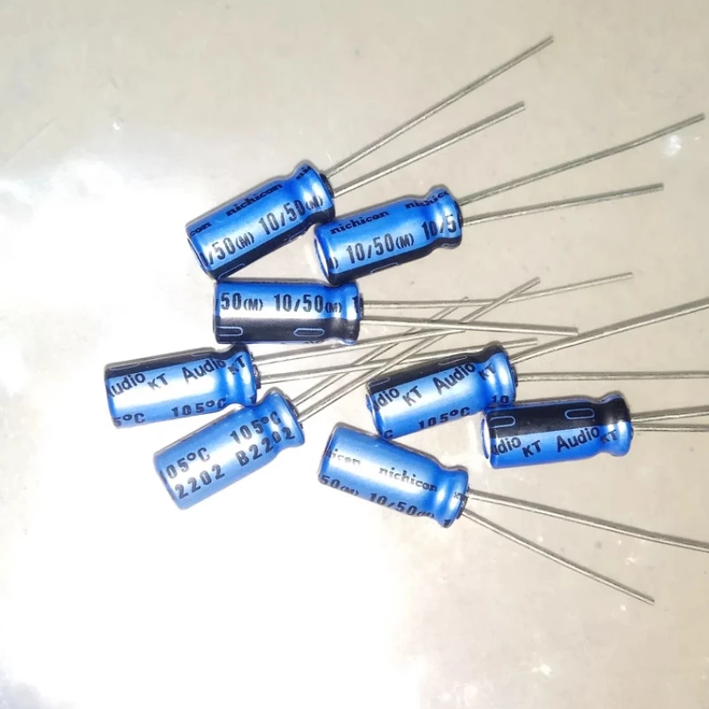 10Pcs/100Pcs Original Nichicon AUDIO KT Series 5X11mm 50V10uF Audiophile Electrolytic Capacitors 105 degrees