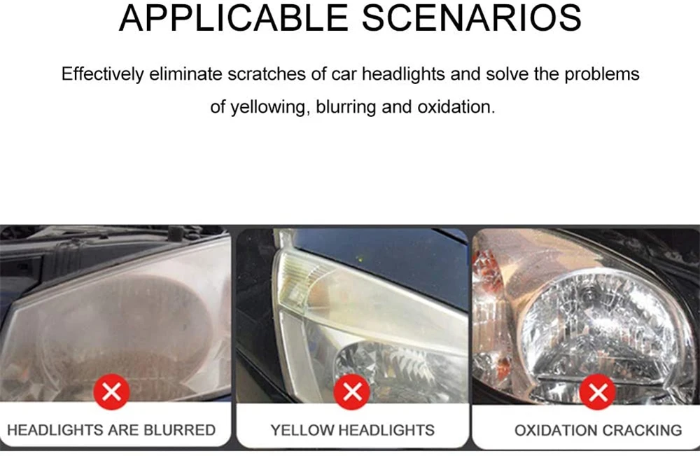 Restorer Headlight Polishing Kit Vapor Steam Chemical Headlight Polish Liquid Polymer Polisher Headlights Restoration Kit