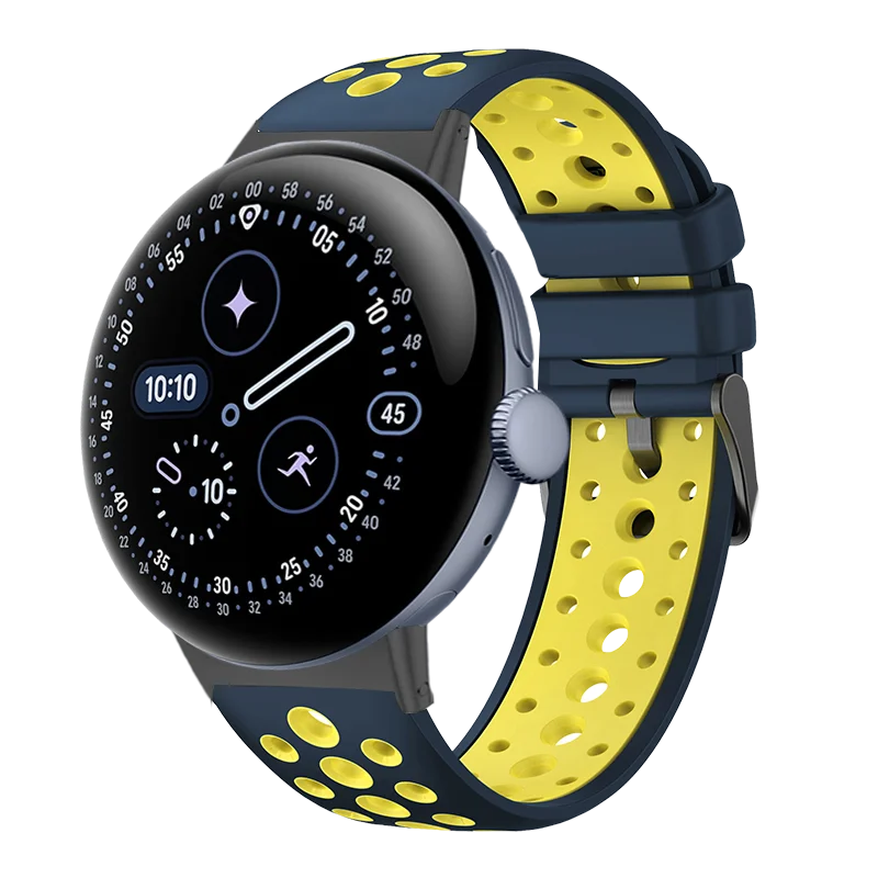 Two-color Band for Google Pixel Watch 4 41mm/45mm Mesh Strap with Breathable Holes Compatible with Google Pixel Watch 3 2 1