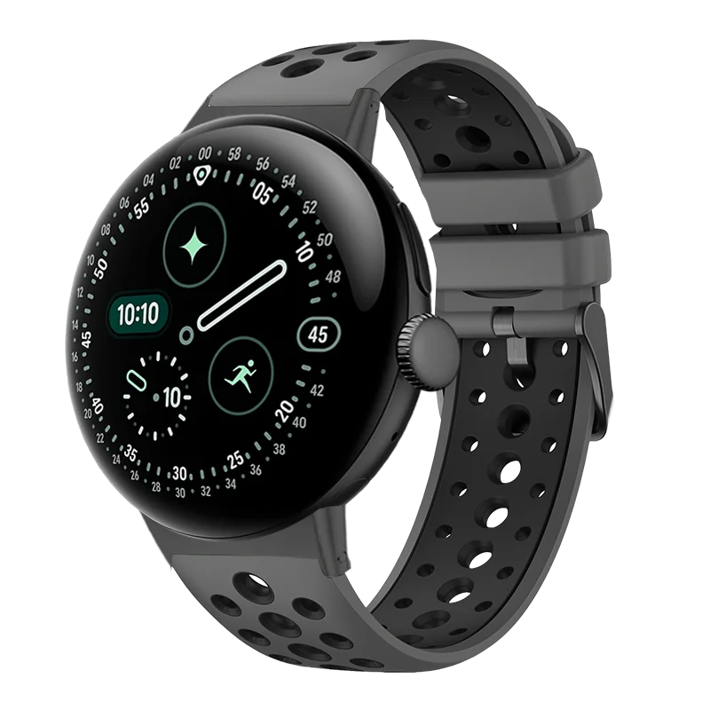 Two-color Band for Google Pixel Watch 4 41mm/45mm Mesh Strap with Breathable Holes Compatible with Google Pixel Watch 3 2 1