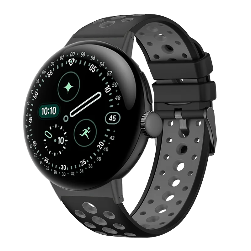 Two-color Band for Google Pixel Watch 4 41mm/45mm Mesh Strap with Breathable Holes Compatible with Google Pixel Watch 3 2 1