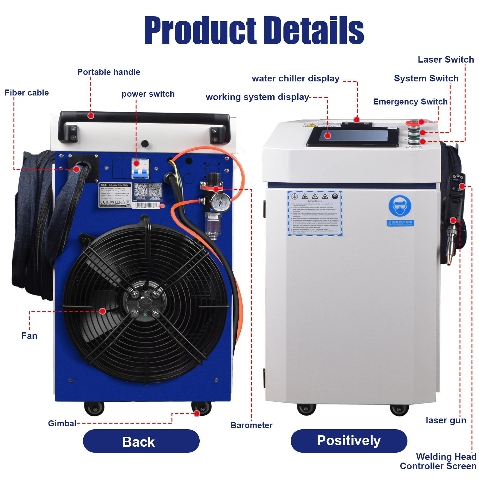 1500W Laser Welder 4-in-1 Fiber Laser Welding Cutting Cleaning Soldering Machine for Metal Handheld Laser Welding Machine