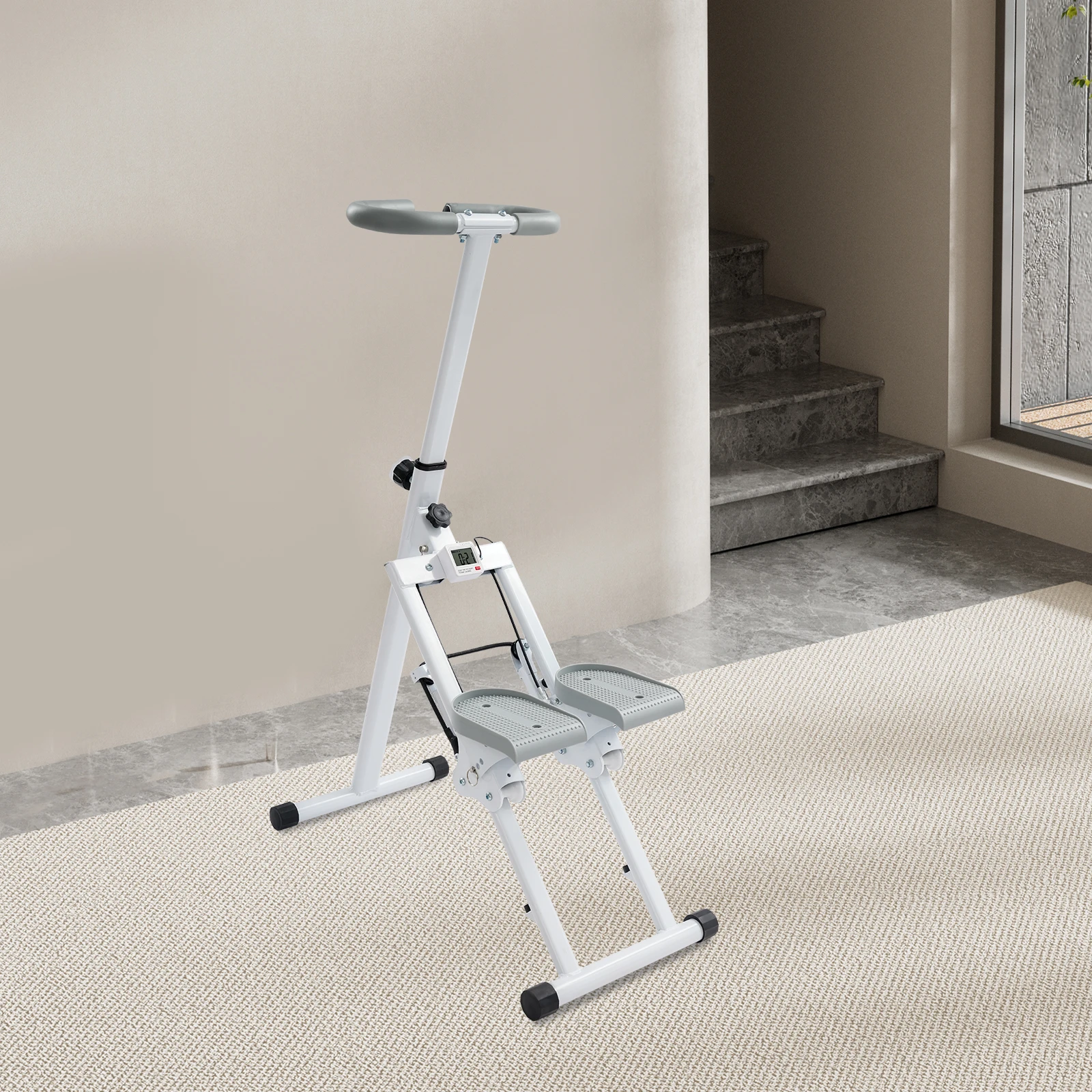 Home Stair Stepper Stair Stepper 3 Angle Adjustable Pedals for Cardio Exercise Foldable Vertical Stair Climber