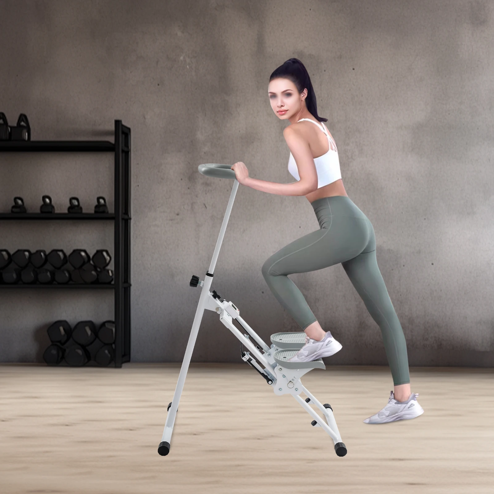 Home Stair Stepper Stair Stepper 3 Angle Adjustable Pedals for Cardio Exercise Foldable Vertical Stair Climber