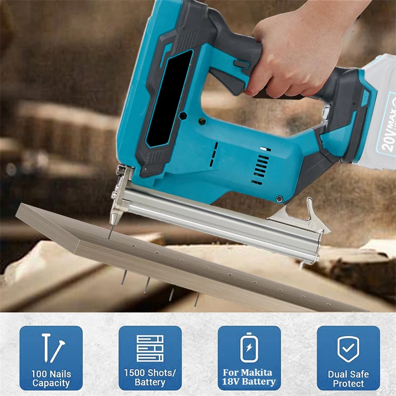 Brushless Electric Nail Gun F30 F25 F20 F15 F10 Stapler Nailer Woodworking Wireless Cordless Power Tools For Makita 18V Battery
