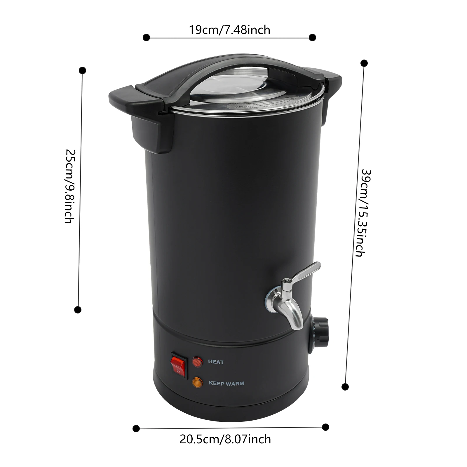 10L 1800W Electric Stainless Steel Wax Melt Kit Temperature Control Wax Melter for Candle Making Large Electric