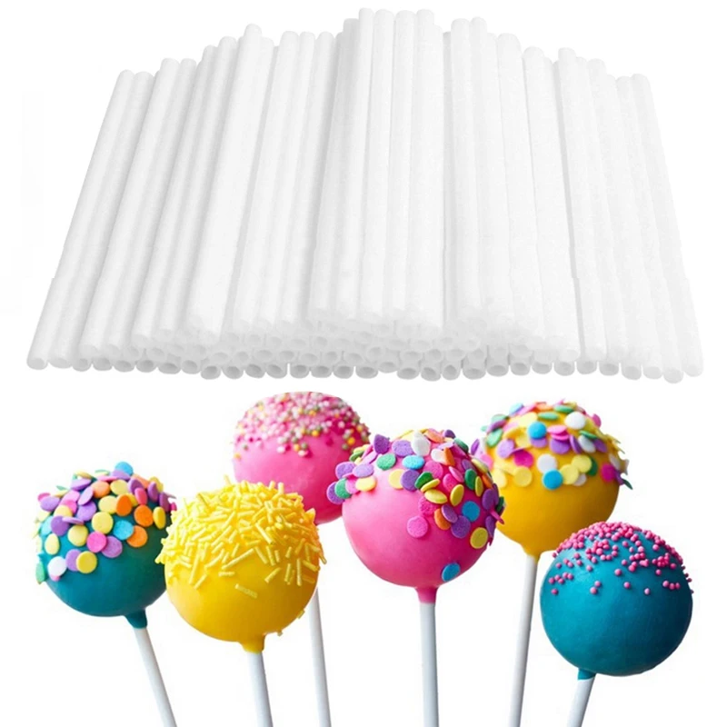 100-1000pcs Hollow Plastic Lollipop Sticks for Lollipops Cake pop Sticks Accessories Desserts Cake Pop Stand Holder