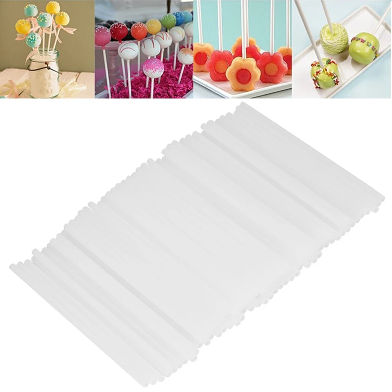 100-1000pcs Hollow Plastic Lollipop Sticks for Lollipops Cake pop Sticks Accessories Desserts Cake Pop Stand Holder