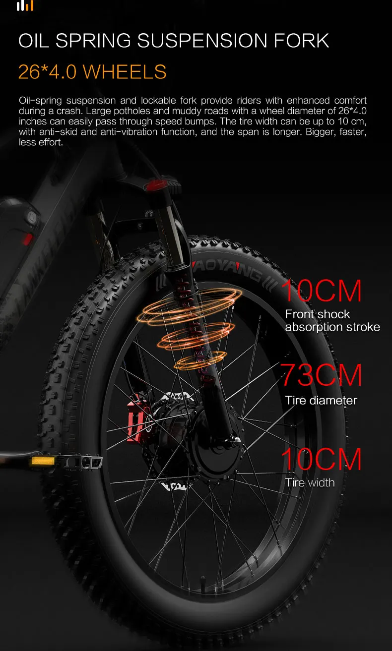 LANKELEISI MG740 Plus Adult 1000W*2 Motor Electric Bicycle 48V 20Ah Battery 26" Fat Tire Electric Bike 120KM Max Range