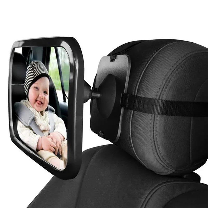 Baby Car Mirrors Adjustable Car Rear Seat Mirrors Facing Headrest Mounted Children Baby Safety Monitoring Accessories