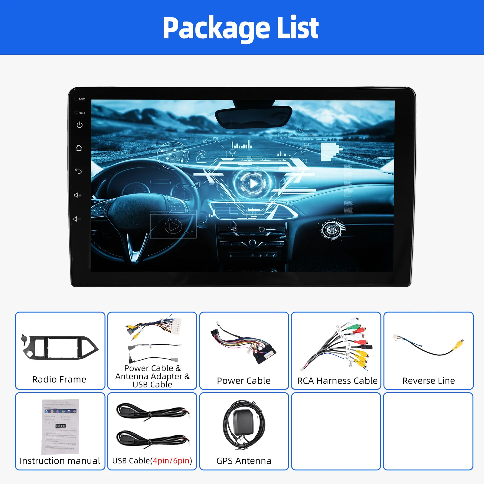 ESSGOO For KIA PICANTO TA 2011-2016 Android 15 9" Apple CarPlay Android auto Car Stereo Radio GPS Nav BT USB FM WIFI Mirror link
