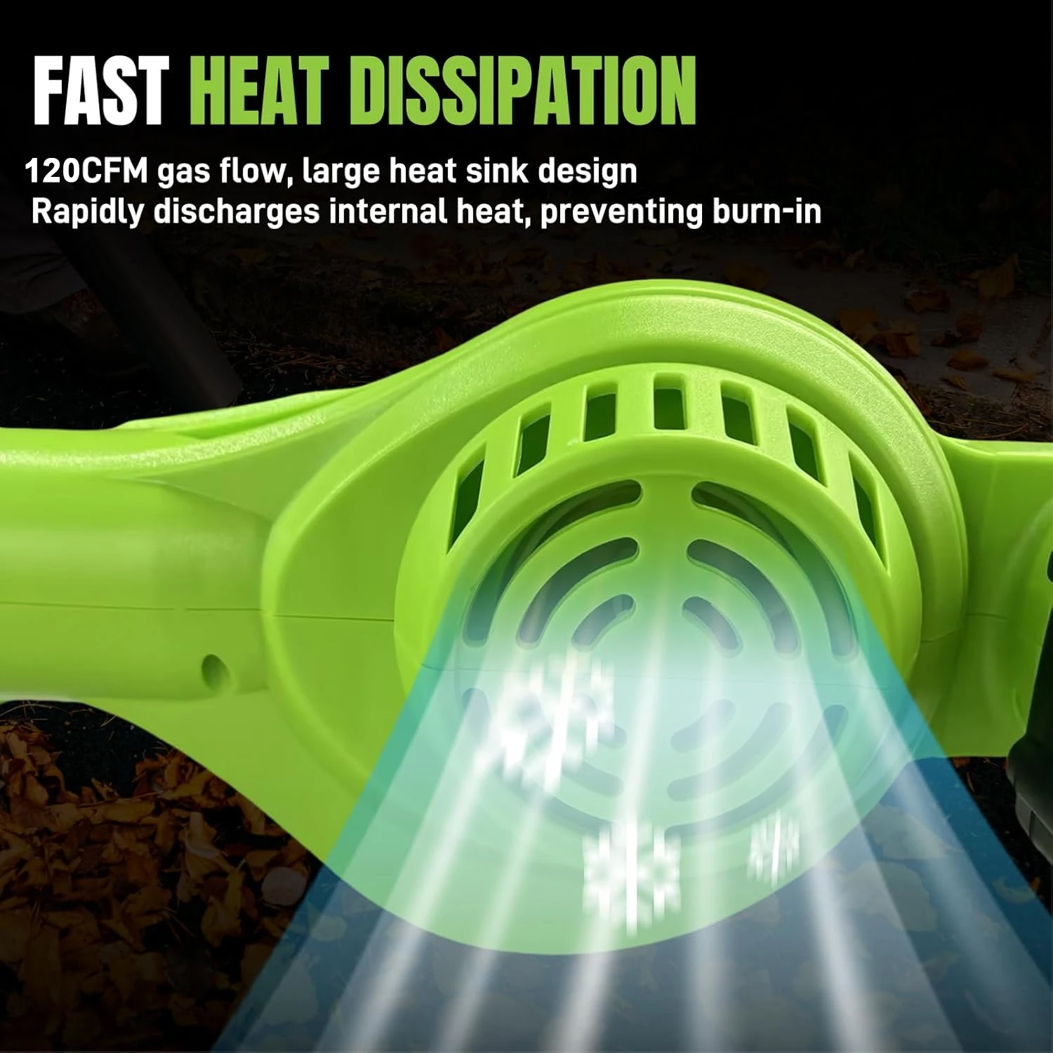 Cordless Electric Leaf Blower 5 Speed Modes Handheld Cordless Leaf Blowing Blower Garden Tool 2 Battery