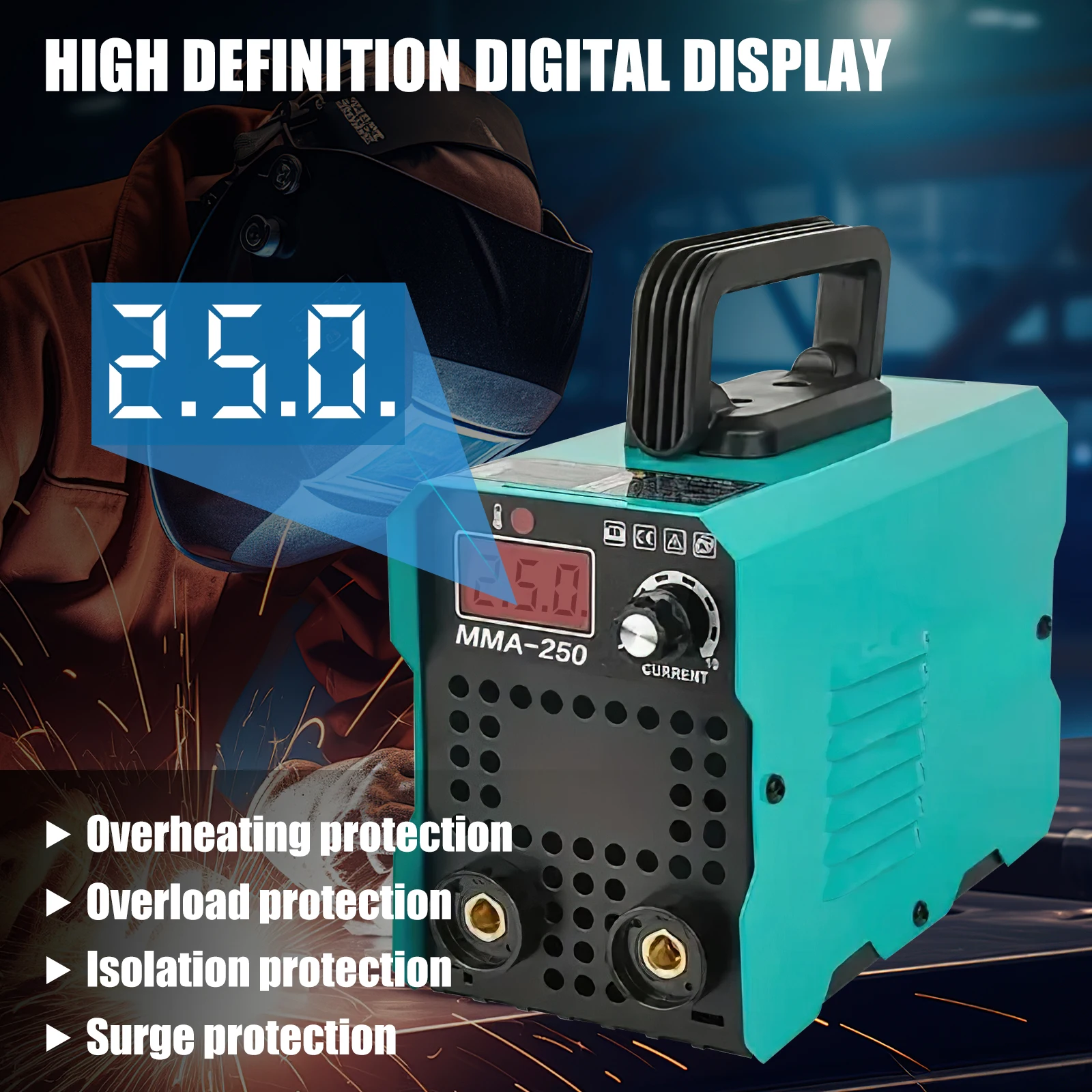 220V 250A Portable Welding Machine Arc Welding Machine Fully Automatic Industrial-Grade Household Small Electric Welding Machine