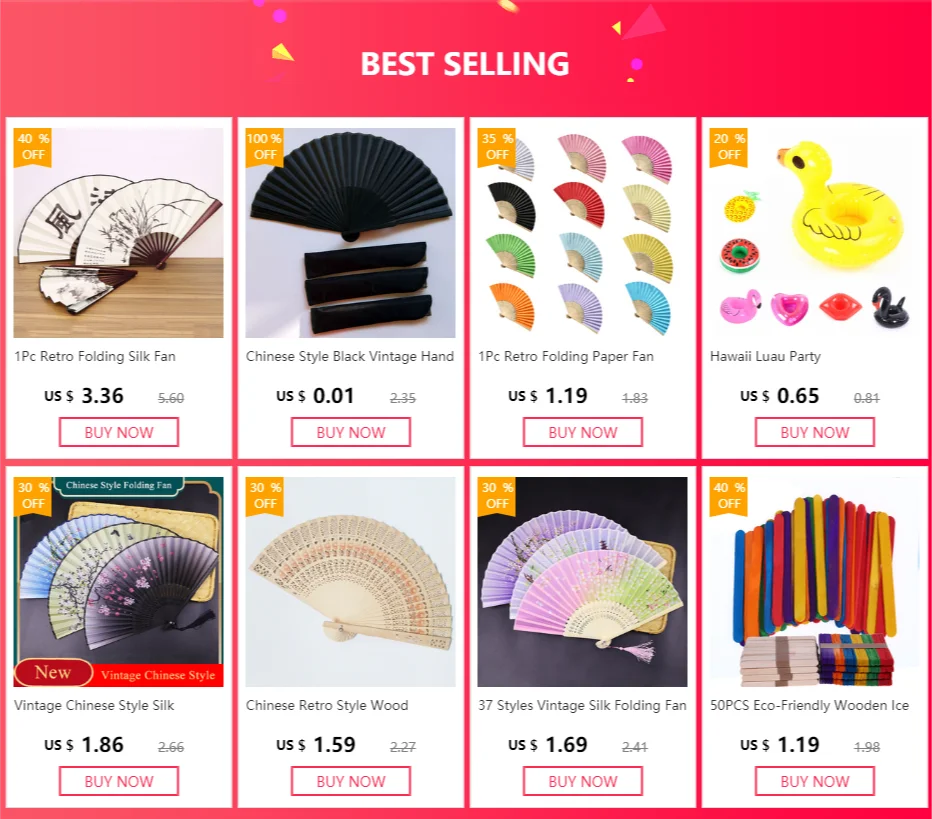 Chinese Style Black Vintage Hand Fan Folding Fans Dance Wedding Party Favor  Chinese Dance Party Folding Fans