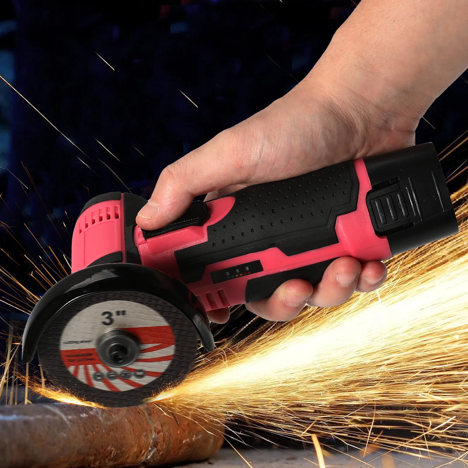 TKKEACE 12V Mini 3 Inch Brushless Electric Angle Grinder Micro Lithium-ion Polisher Diamond Cutting Grinding Machine Men Gift