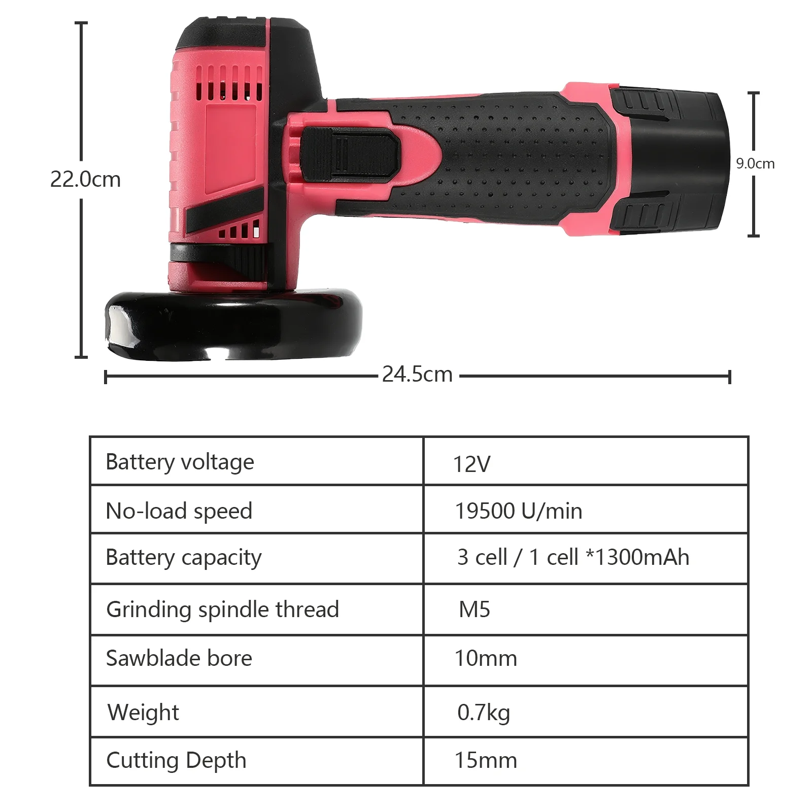 TKKEACE 12V Mini 3 Inch Brushless Electric Angle Grinder Micro Lithium-ion Polisher Diamond Cutting Grinding Machine Men Gift