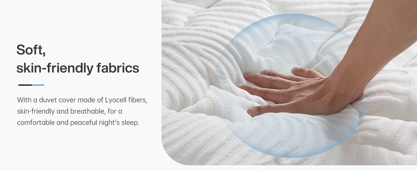 Tribesigns Mattress 90x200x25cm, 7-Zone Pocket Spring Mattress H3 Medium, Orthopedic Spring Mattress with Gel Memory Foam