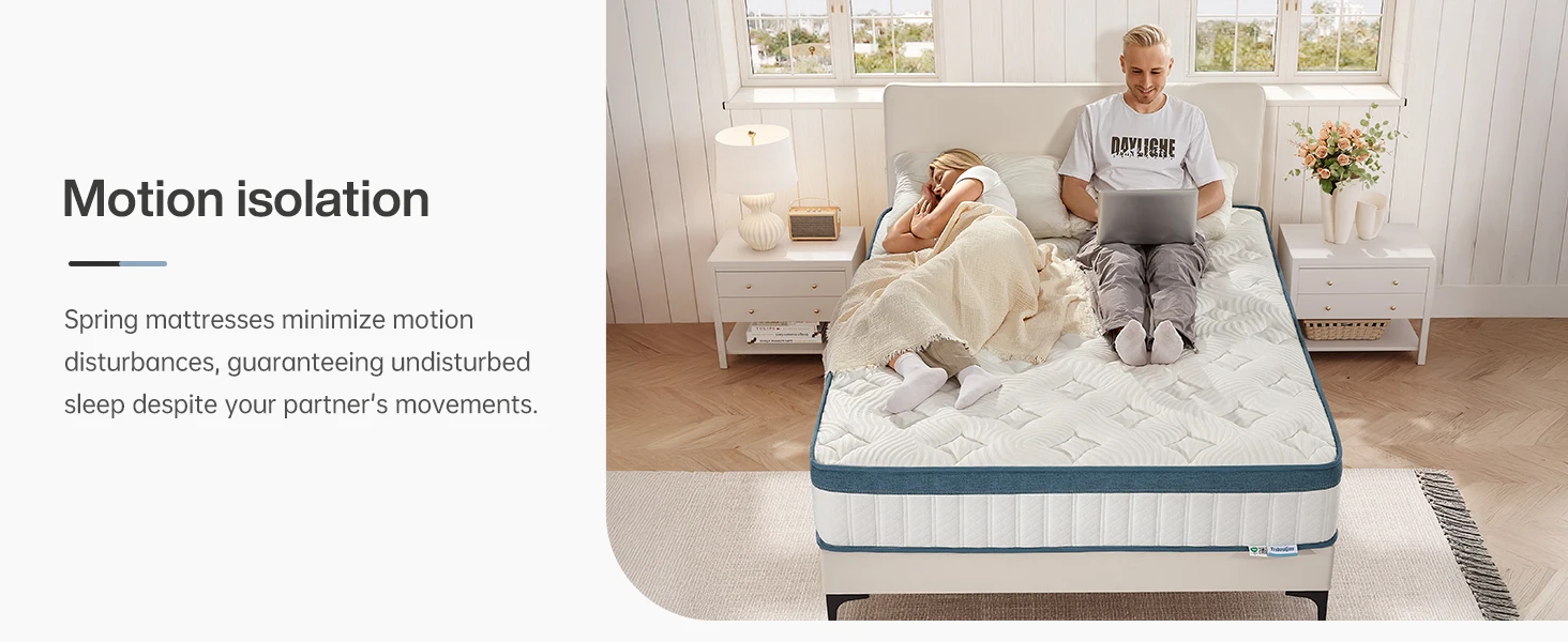 Tribesigns Mattress 90x200x25cm, 7-Zone Pocket Spring Mattress H3 Medium, Orthopedic Spring Mattress with Gel Memory Foam