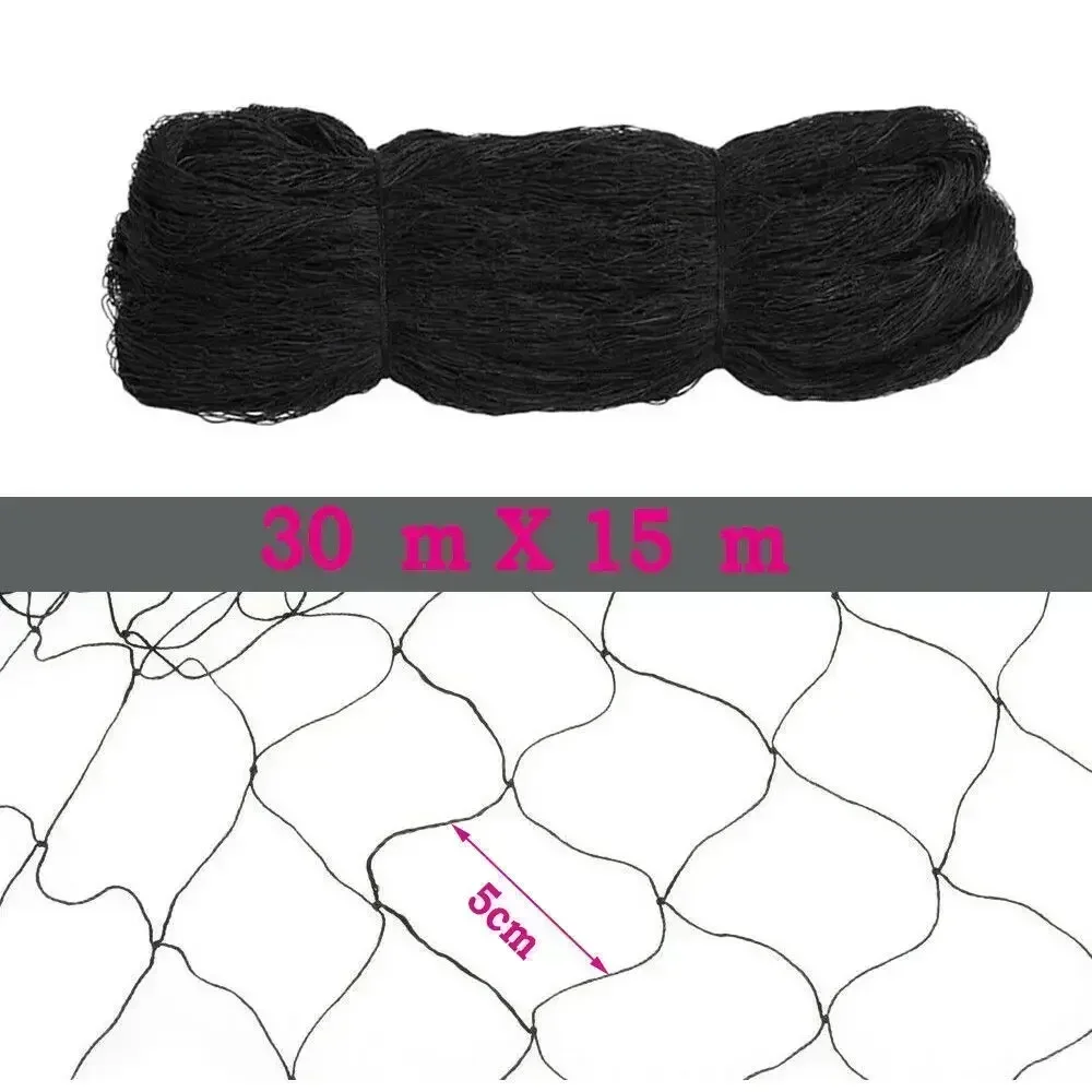 Bird Netting, 50x100FT Anti-Bird Netting Garden Farm Plant Net Nylon Catching Mesh Poultry Fish Net for Nautical Decoration