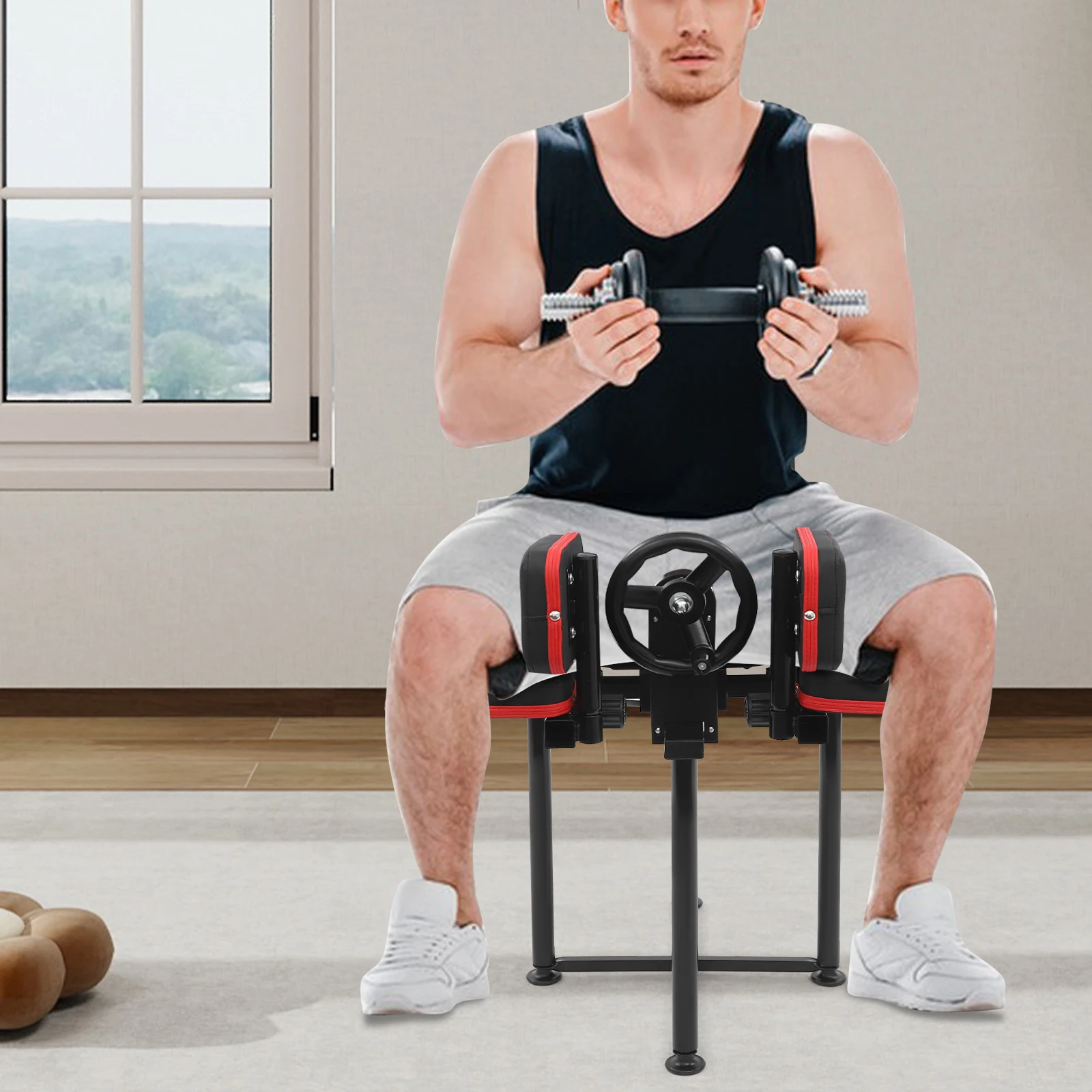 Leg Muscle& Ligament Stretcher, 240° Opening Angle 330lbs Load Improves Leg Shape& Enhances Leg Flexibility, 4 Adjustable Gears