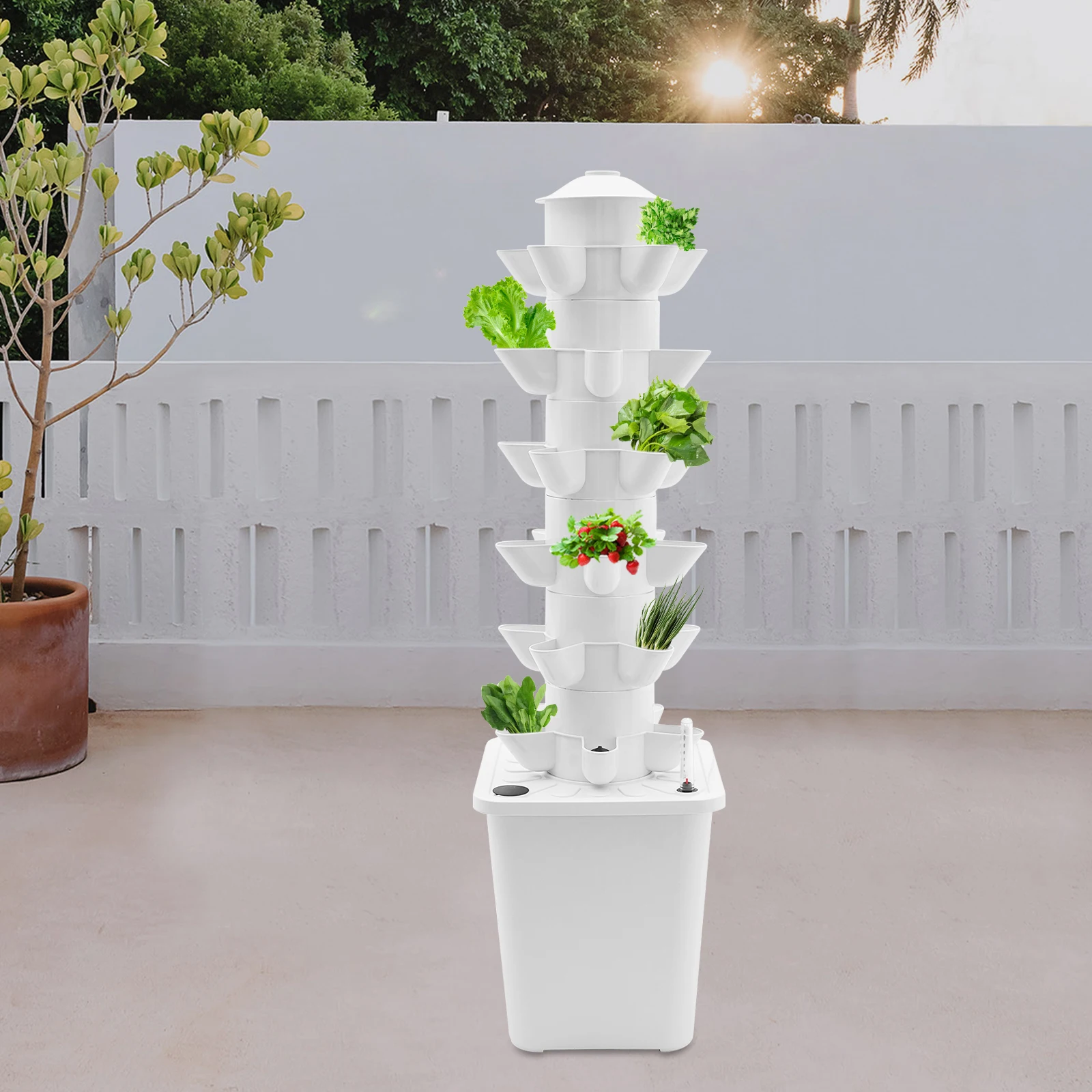 6-Tier Hydroponic Growing System 30 Plant Garden Hydroponics Vertical Growing Kit Soilless Cultivation for Fresh Vegetables