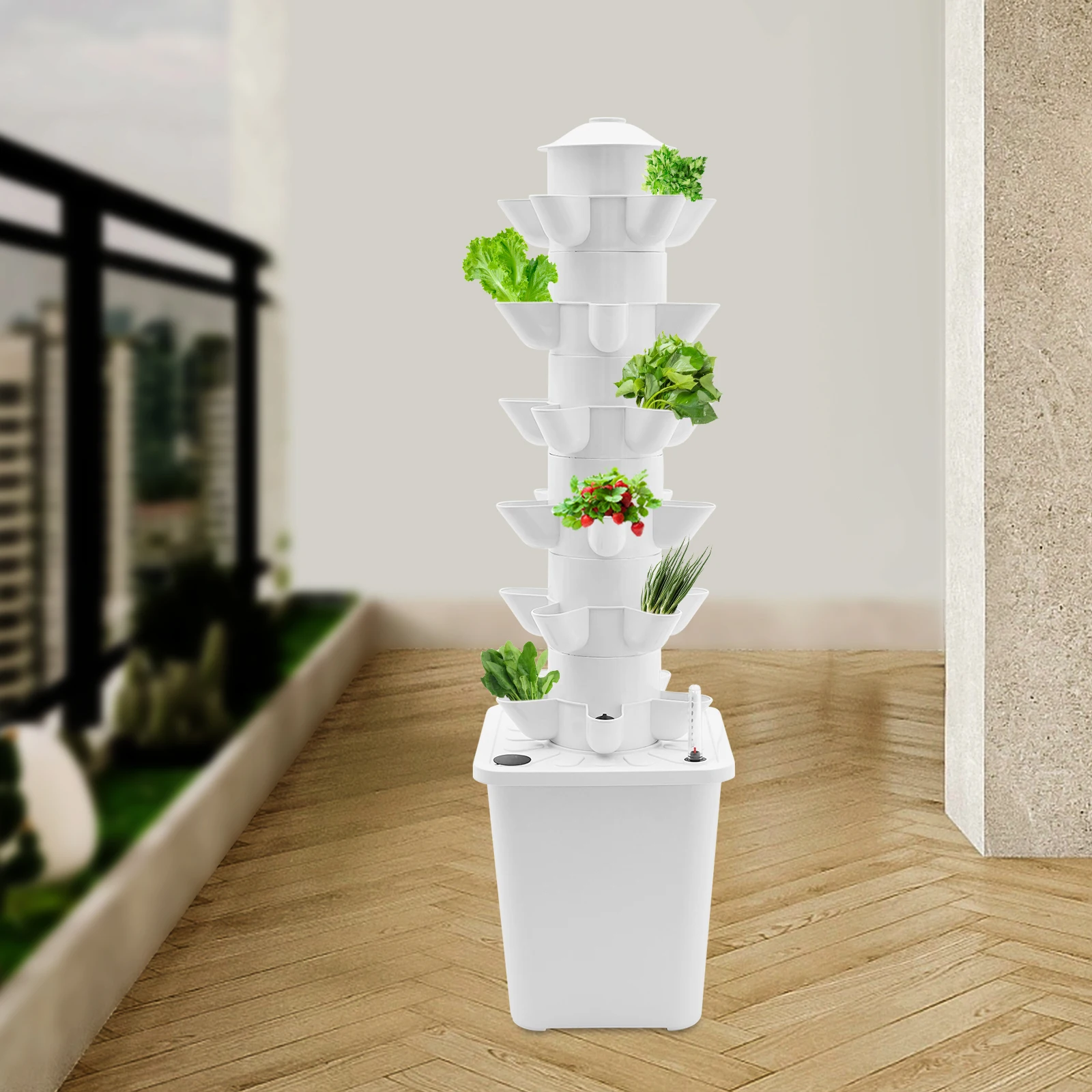 6-Tier Hydroponic Growing System 30 Plant Garden Hydroponics Vertical Growing Kit Soilless Cultivation for Fresh Vegetables