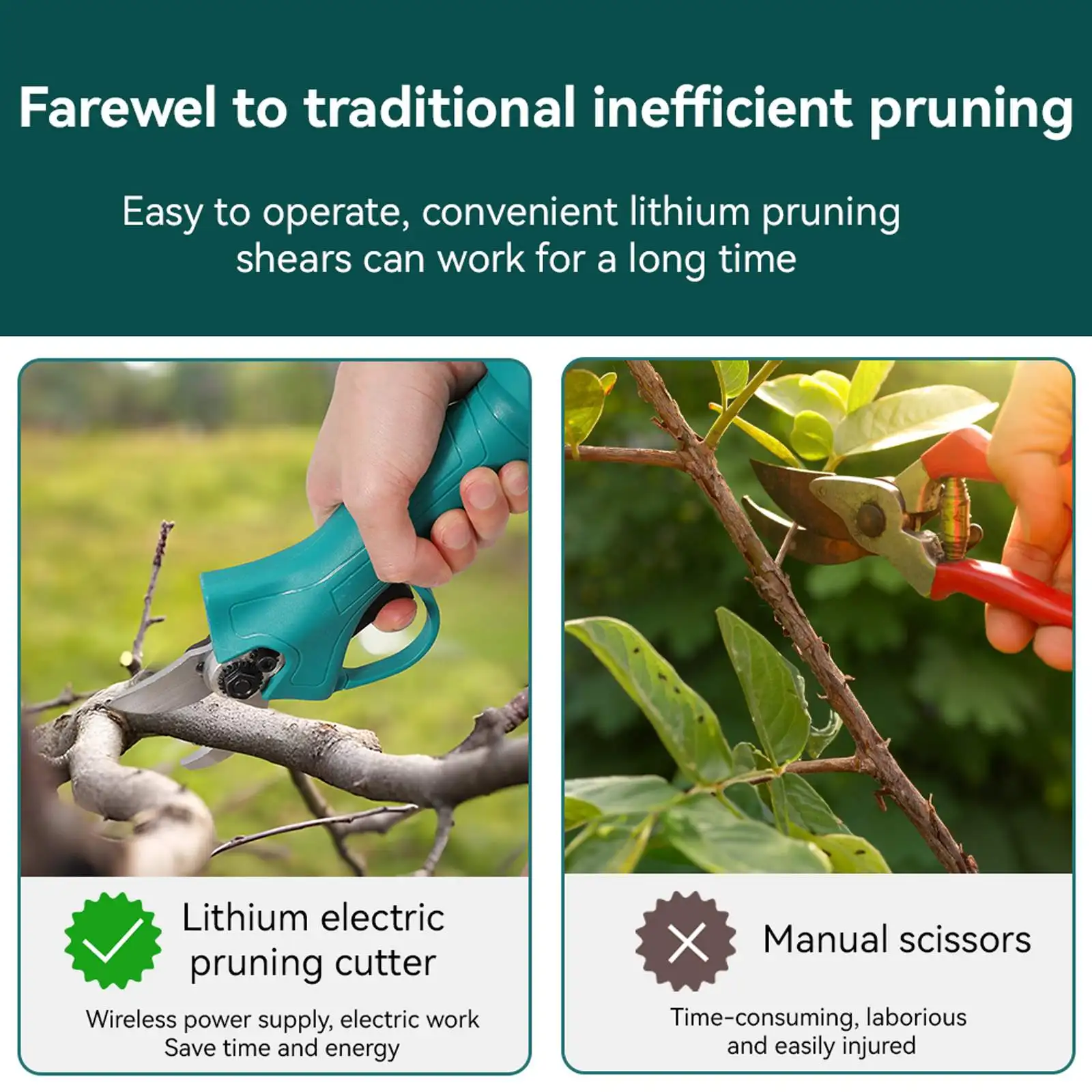 Brushless Electric Pruning Shears Cordless Garden Tool For Fruit Trees Bonsai Compatible With Makita Batteries Cutting Scissors
