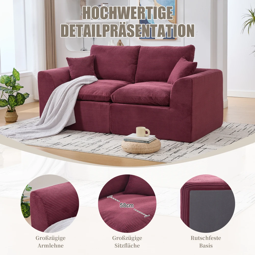 Modern Minimalist Fabric Sofa,soft and Comfortable, Equipped with Pillows, Nordic Style, Suitable for Living Room and Bedroom