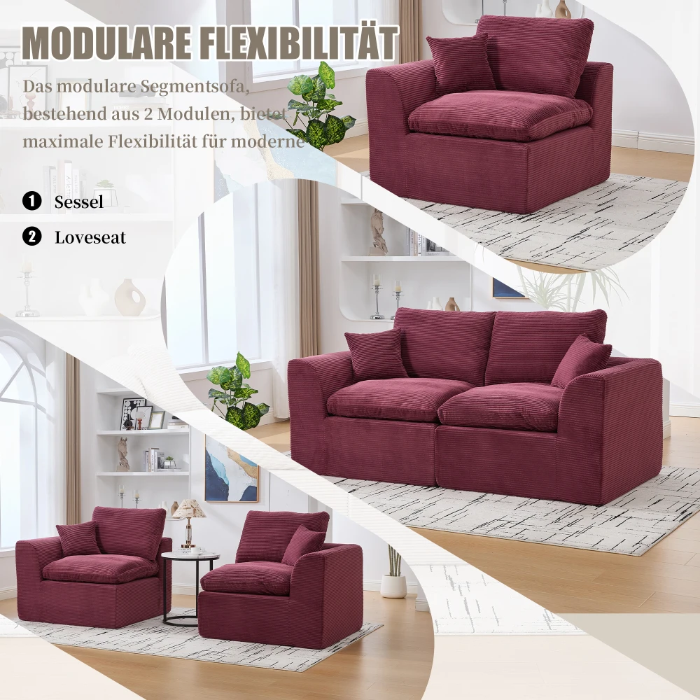 Modern Minimalist Fabric Sofa,soft and Comfortable, Equipped with Pillows, Nordic Style, Suitable for Living Room and Bedroom