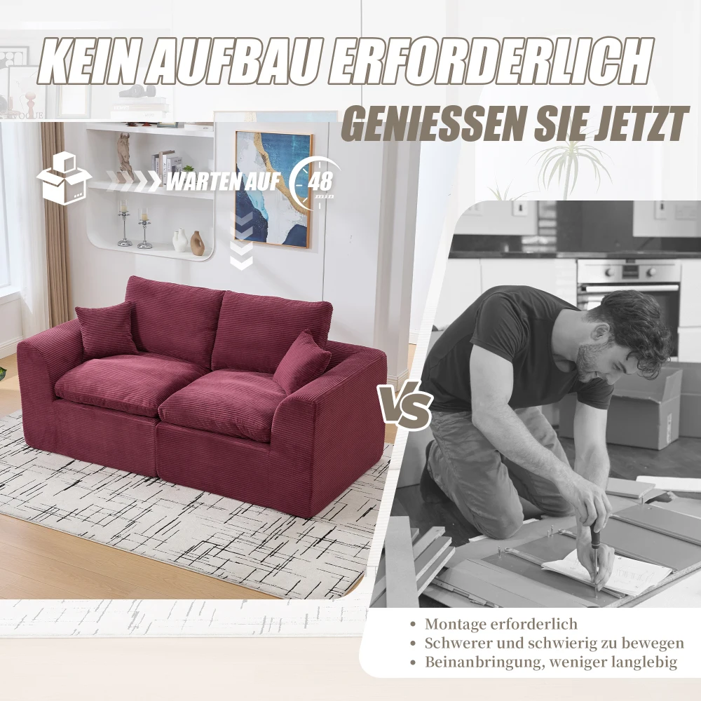 Modern Minimalist Fabric Sofa,soft and Comfortable, Equipped with Pillows, Nordic Style, Suitable for Living Room and Bedroom