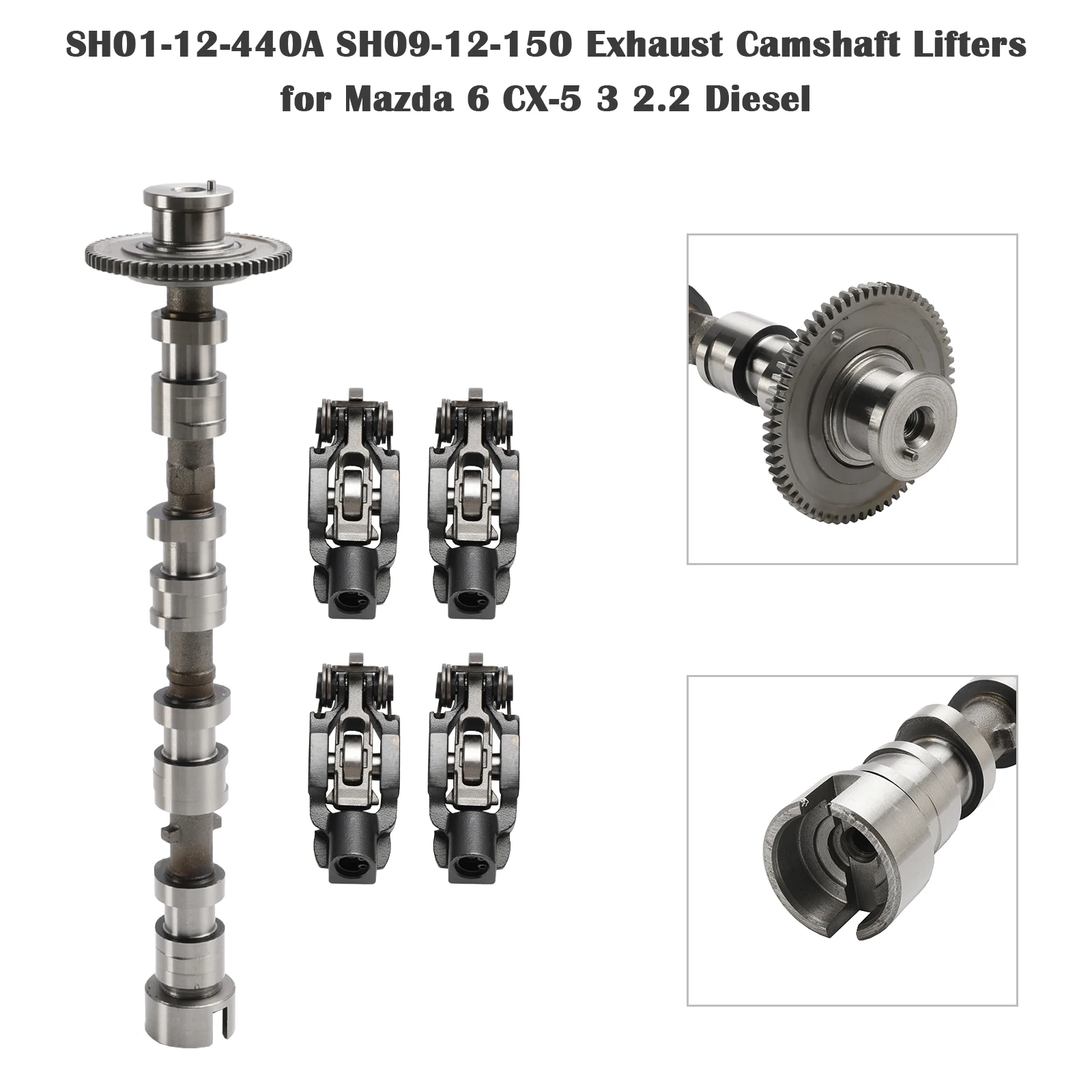 Artudatech SH01-12-440A SH09-12-150 Exhaust Camshaft Lifters for Mazda 6 CX-5 3 2.2 Diesel