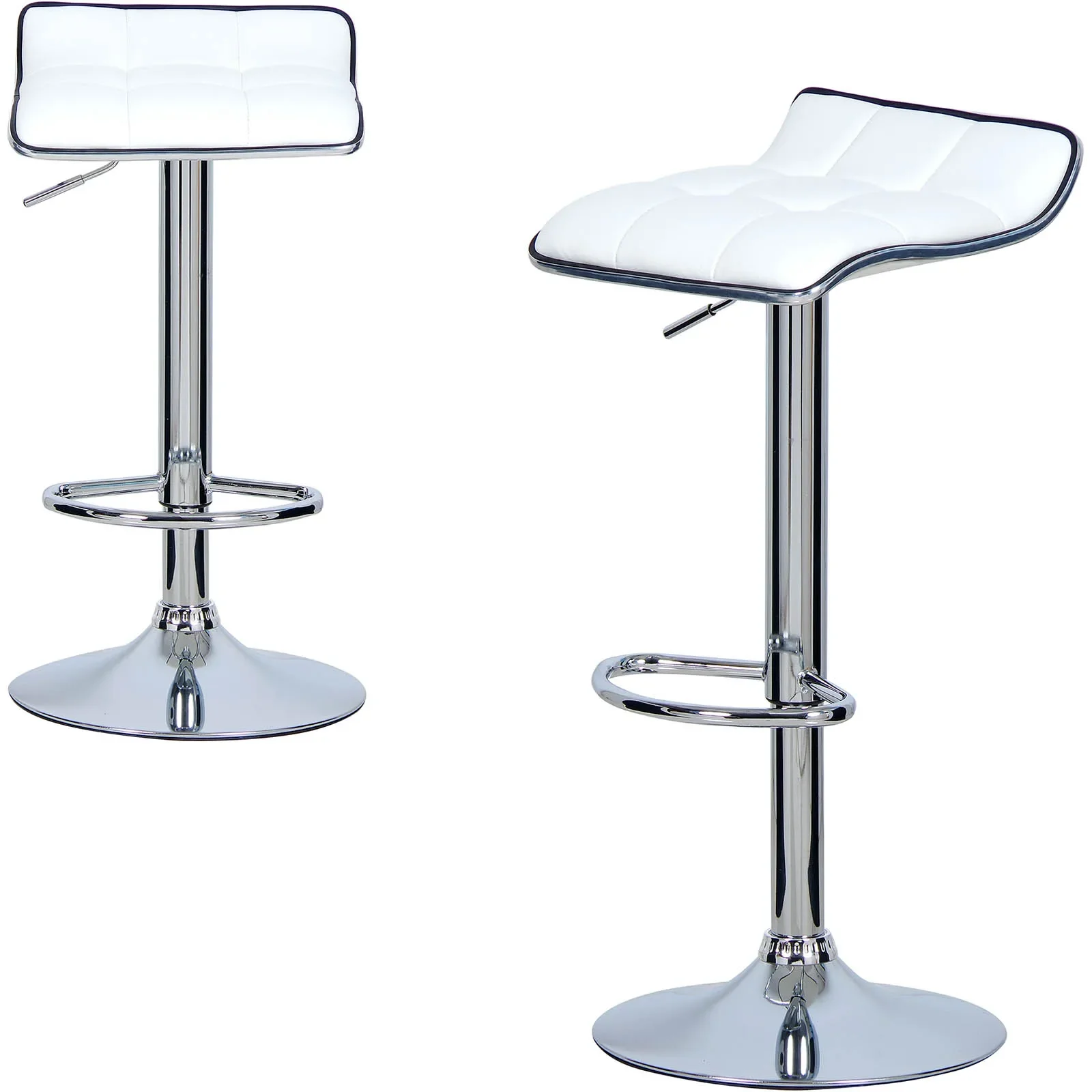 WOLTU 2PCs/Set Bar Stools Hight-Adjustable Counter Stool Faux Leather Well Padded Seat Dining Room Chair Swivel Bar Chair