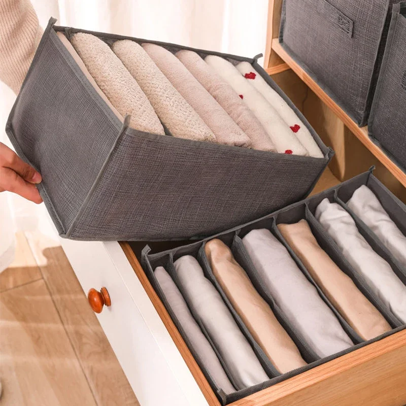 Pants Jeans Storage Box Drawers Organizer for Underwear Bra Socks Wardrobe Clothes Organizer Cabinet T-Shirt Organizers Storage