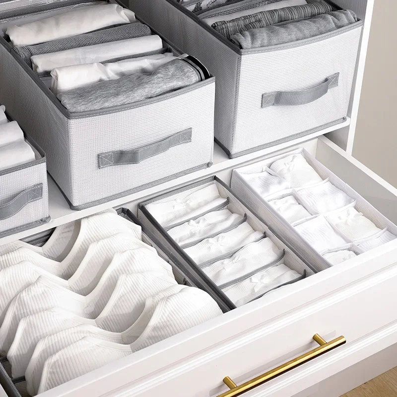 Pants Jeans Storage Box Drawers Organizer for Underwear Bra Socks Wardrobe Clothes Organizer Cabinet T-Shirt Organizers Storage