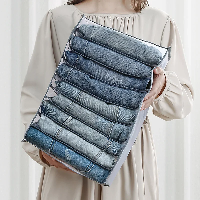 Pants Jeans Storage Box Drawers Organizer for Underwear Bra Socks Wardrobe Clothes Organizer Cabinet T-Shirt Organizers Storage