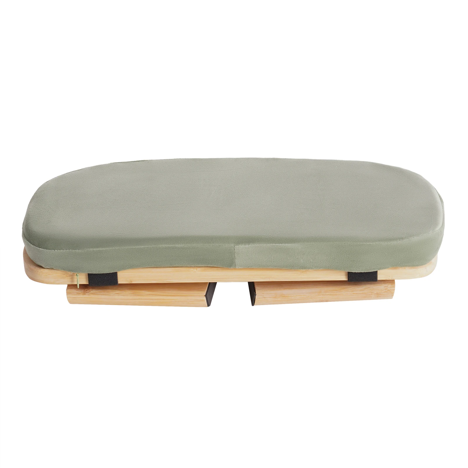 Wooden Meditation Stool, Foldable Kneeling Chair Meditation Bench, Floor Stool Seat for Home, Yoga Use Green