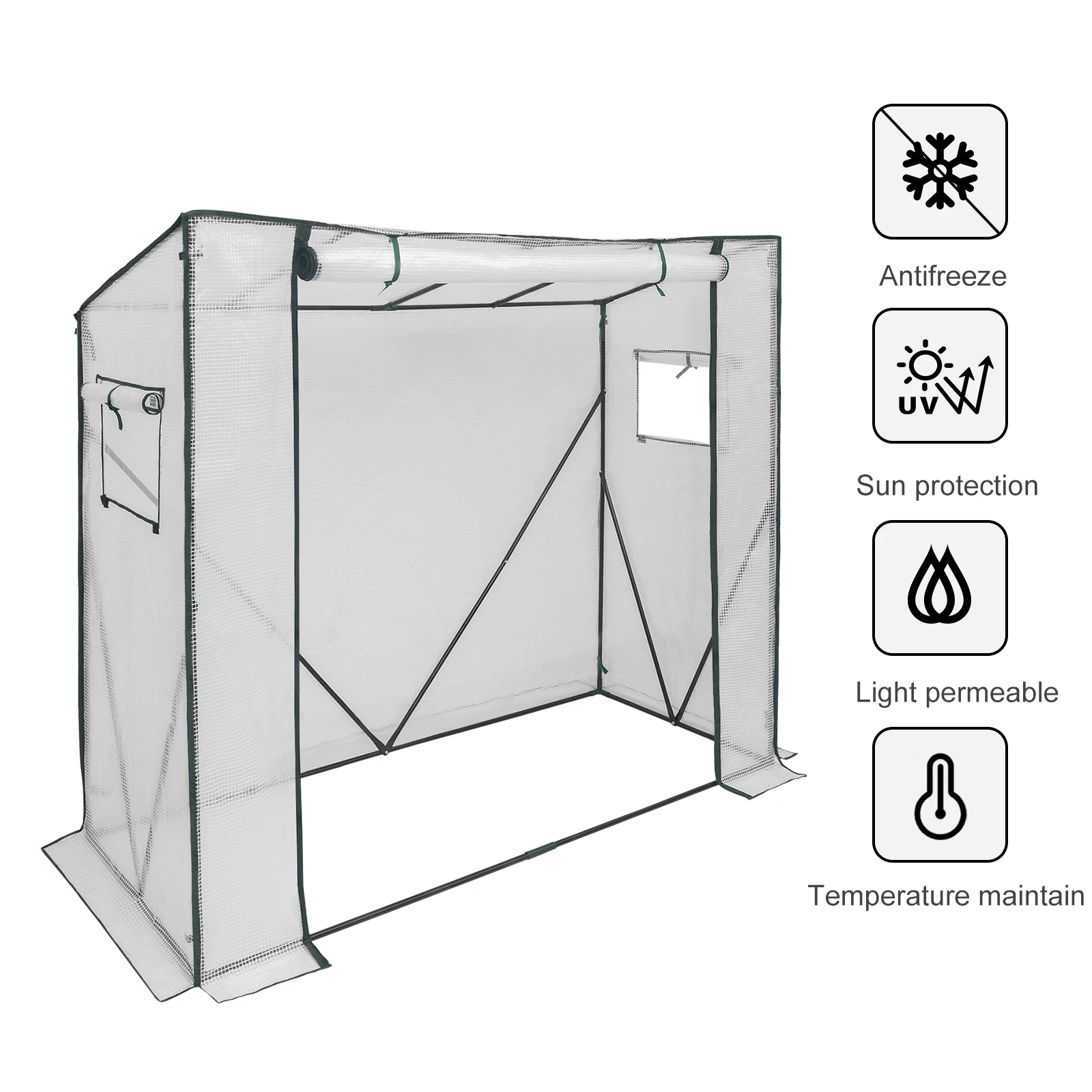 WOLTU Polythene Greenhouse PE Semi-Transparent Flower Vegetables Garden Outdoor Waterproof Tarpaulin Multi-Purpose Plant House