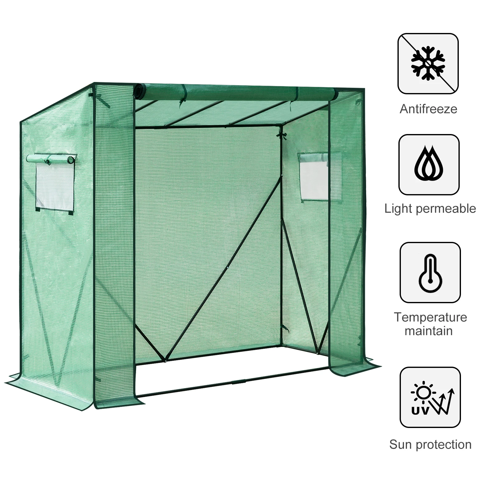 WOLTU Polythene Greenhouse PE Semi-Transparent Flower Vegetables Garden Outdoor Waterproof Tarpaulin Multi-Purpose Plant House