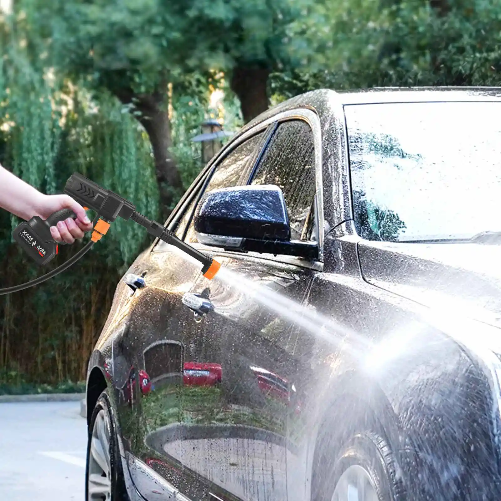 For Makita 18V Battery, 6-in-1 Cordless High Pressure Washer, Electric Garden Spray Water Gun for Car and Patio Cleaning