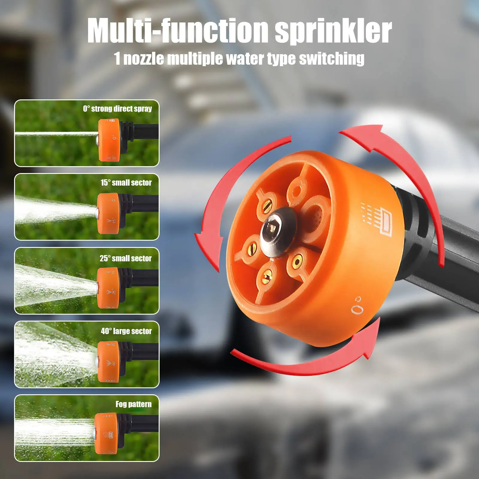 For Makita 18V Battery, 6-in-1 Cordless High Pressure Washer, Electric Garden Spray Water Gun for Car and Patio Cleaning