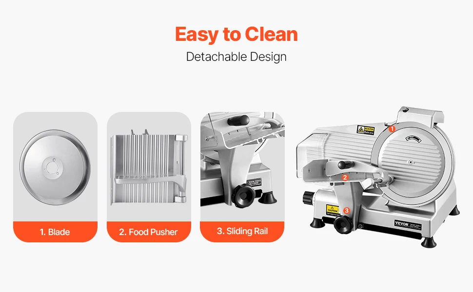 SucceBuy 10 inch Commercial Meat Slicer Electric Deli Food Slicer 180W Meat Cutter w/ Premium 65Mn Blade Food Slicer Machine
